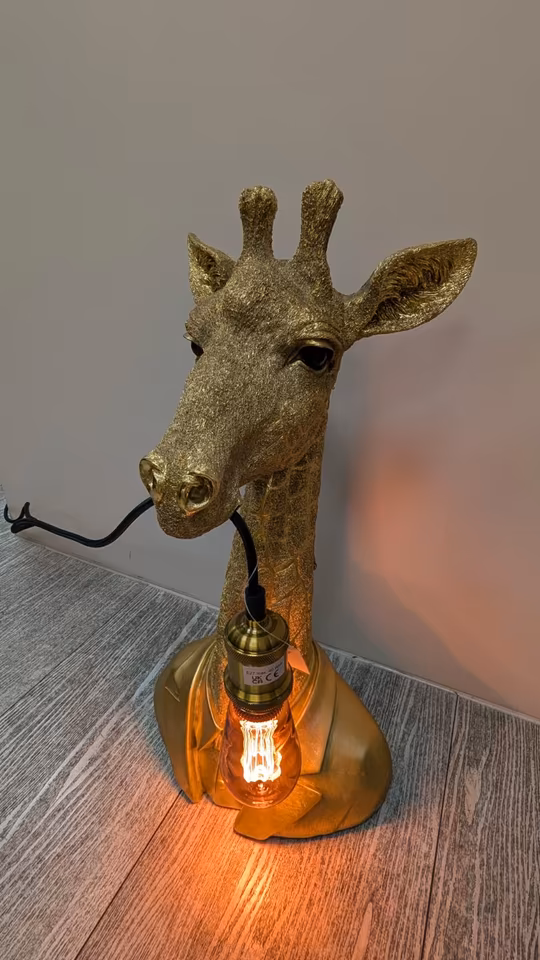 Tischlampe „Giraffe Gold“ inkl. Leuchtmittel